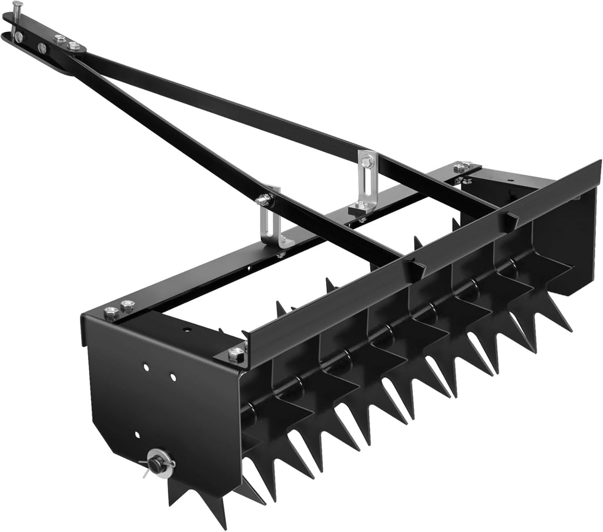 Manual Lawn Aerator Tow Behind, 32" Heavy Duty Core Aerator Lawn Tool for Effective Soil Aeration