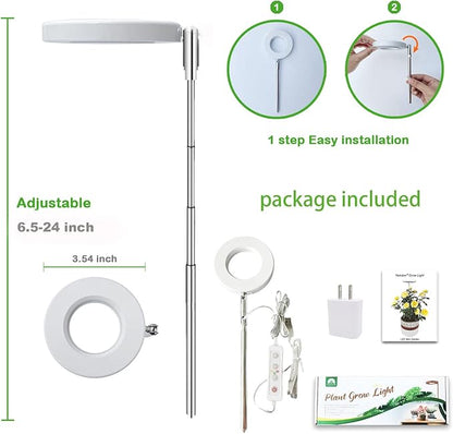 yadoker Plant Grow Light, LED Growing Light Full Spectrum for Indoor Plants,Height Adjustable