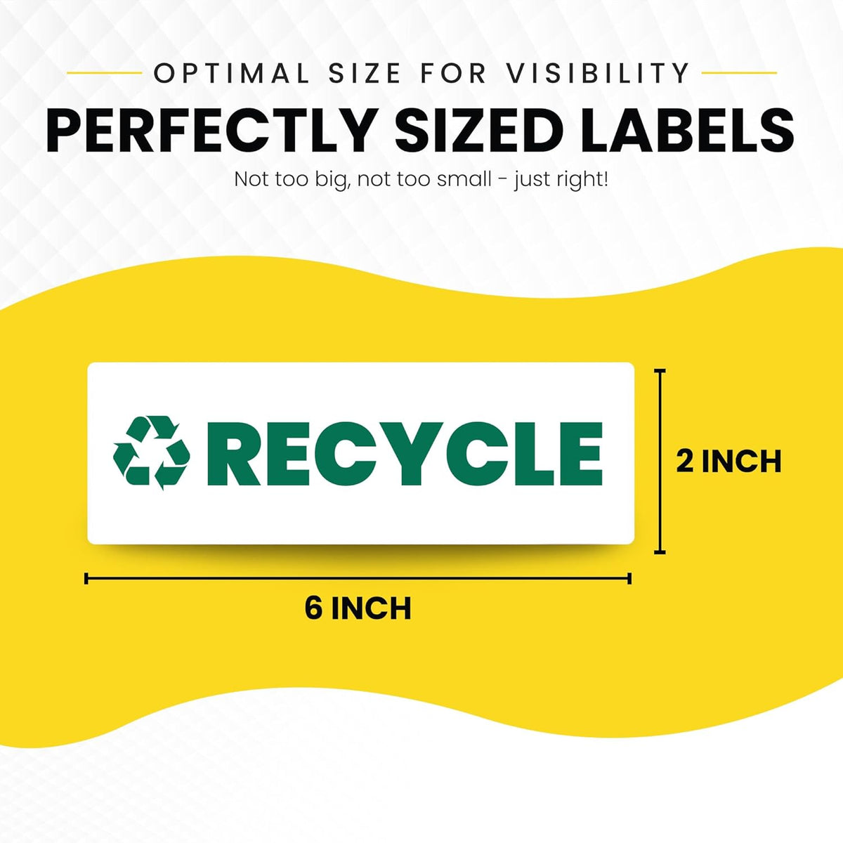 Recycle Sticker for Trash Bins – Heavy Duty, Recycle Only Sticker - 3-5 Year Indoor/Outdoor Rated