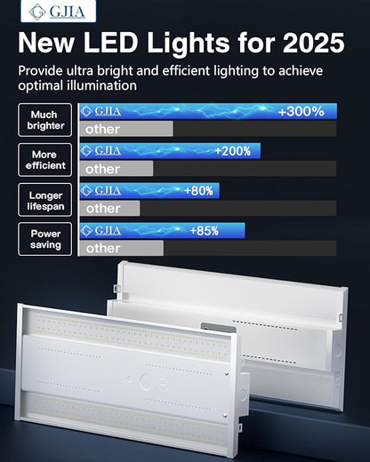 LED Linear High Bay Light 1-Pack, 300W 45000LM 0-10V Dimmable 5000K Daylight, Adjustable High Bay