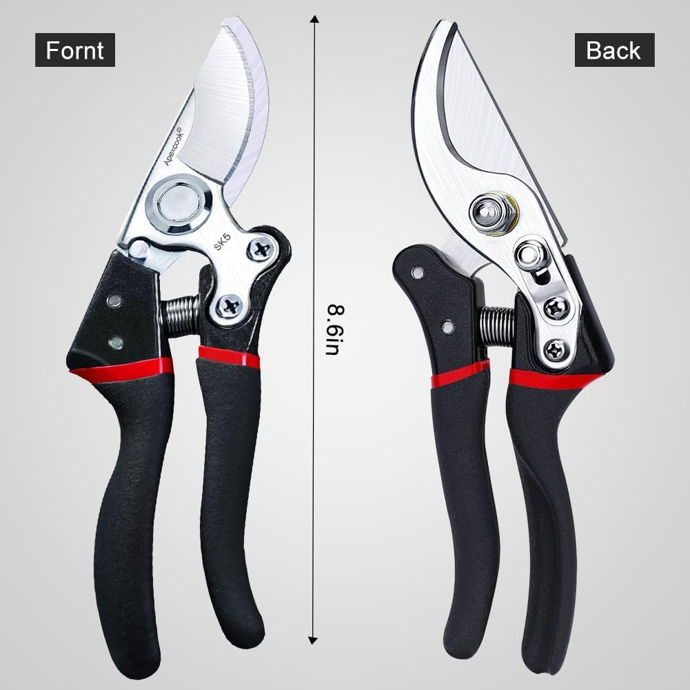Garden Shears, Handheld Pruning Shears for Heavy Duty, Ergonomic Gardening Tools for Pruning