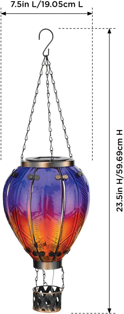 Regal Art & Gift Hot Air Balloon Solar Lantern – Hanging Solar-Powered LED Lights, Waterproof