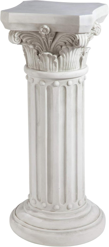 Design Toscano Athena Corinthian Furniture Pedestal Column Plant Stand, 16 Inches Wide, 16 Inches