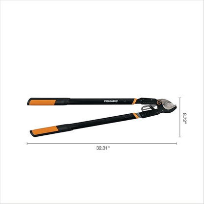 Fiskars Ratchet Drive Anvil Lopper 32 Inch Heavy Duty Tree Trimmer, 2 inch Cut Capacity, Riveted