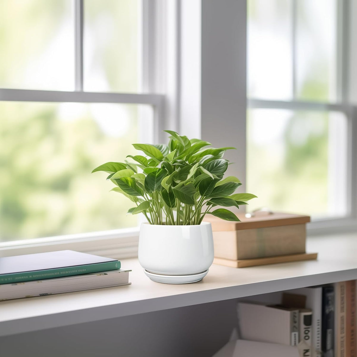 G EPGardening Ceramic Plants Pots - 4 inch Succulent Pots for Indoor Outdoor, Small Planter with