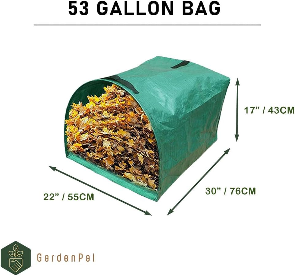 Gardenpal 2-pack Yard Waste Bags for Collecting Leaves, PE Gardening Bags, Lawn and Leaf Bags