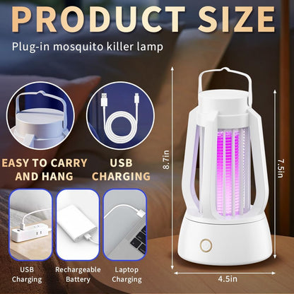 Bug Zapper Outdoor Indoor, Electric Fly Zapper with 4ft Power Cord, Three Modes Mosquito