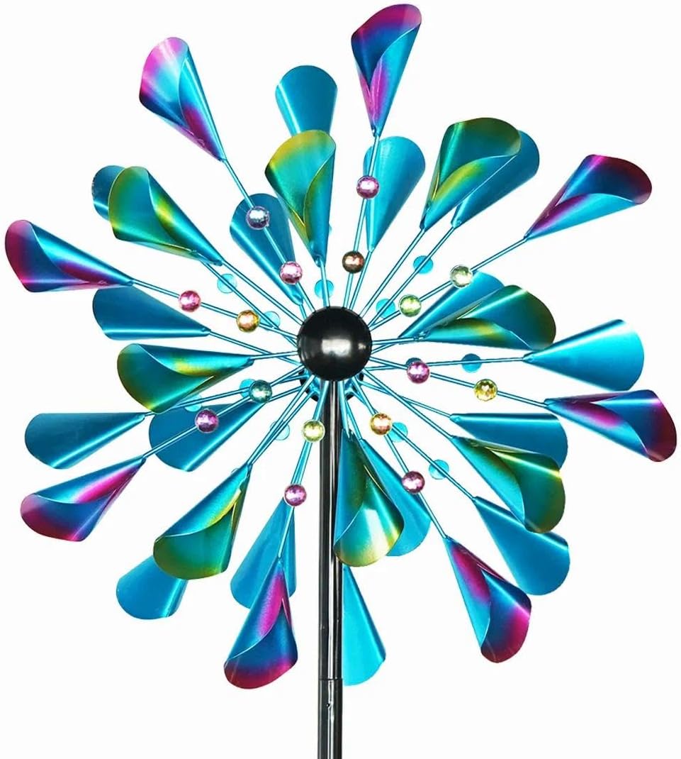 DECOROCA Kinetic Wind Spinners Outdoor - Large Metal Wind Sculptures & Spinners for Yard Patio Lawn