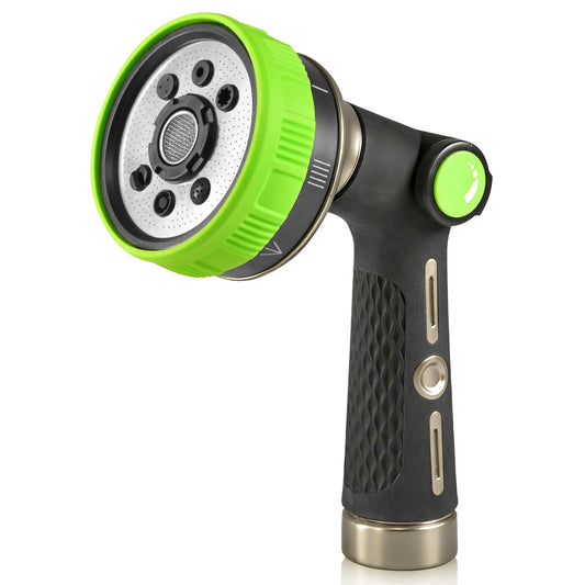 RAINPOINT Hose Sprayer Nozzle Heavy Duty - 8 Spray Patterns Garden Hose Nozzle with Adjustable Flow