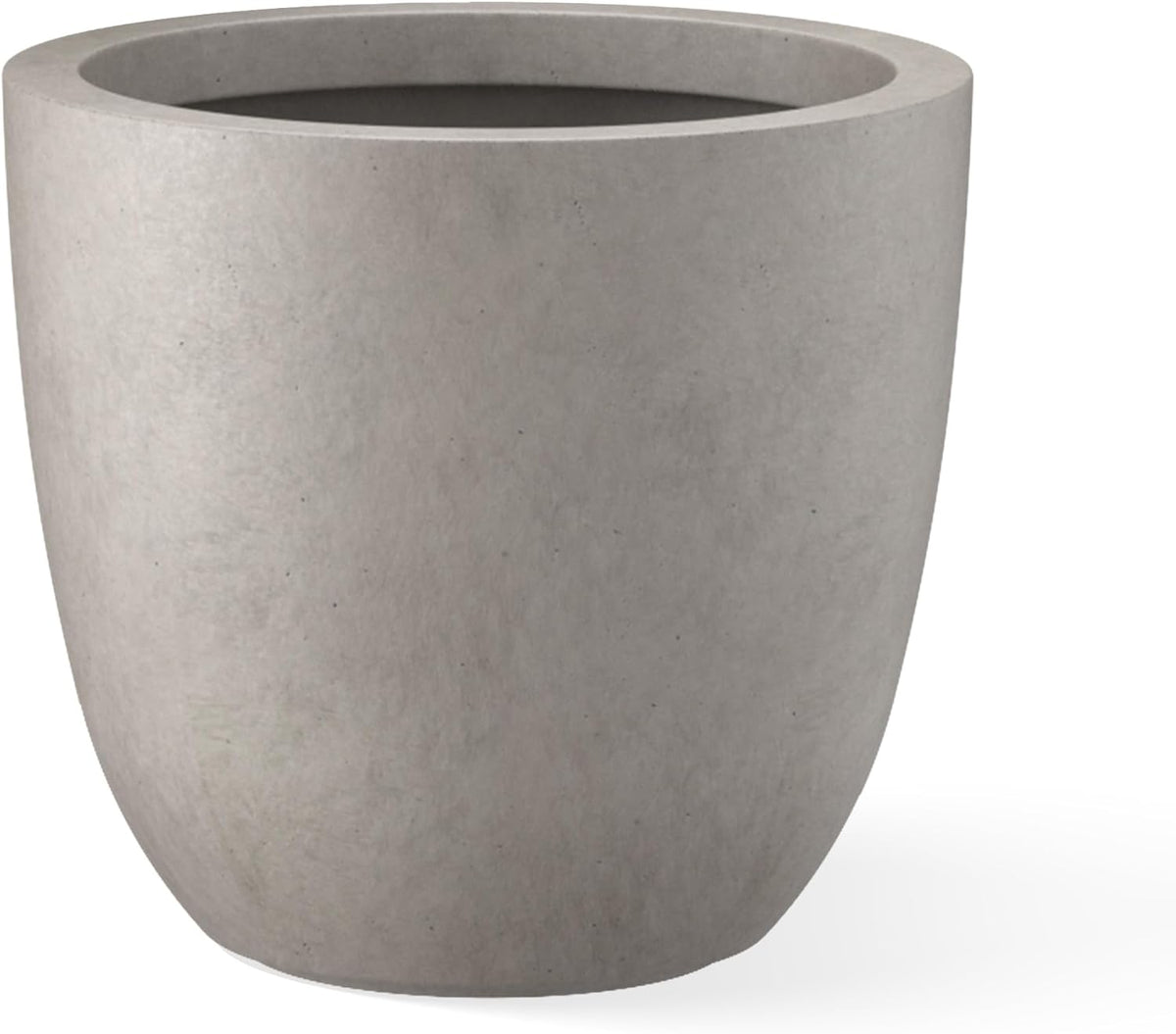 Kante 14 Inch Dia Round Concrete Planter, Indoor Outdoor Large Plant Pot with Drainage Hole and