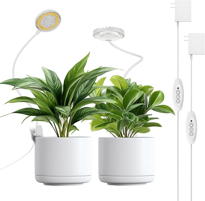 Plant Grow Lights, Full Spectrum Clip Plant Growing Lamp, 4000K LED Grow Light Indoor, 4 Dimmable
