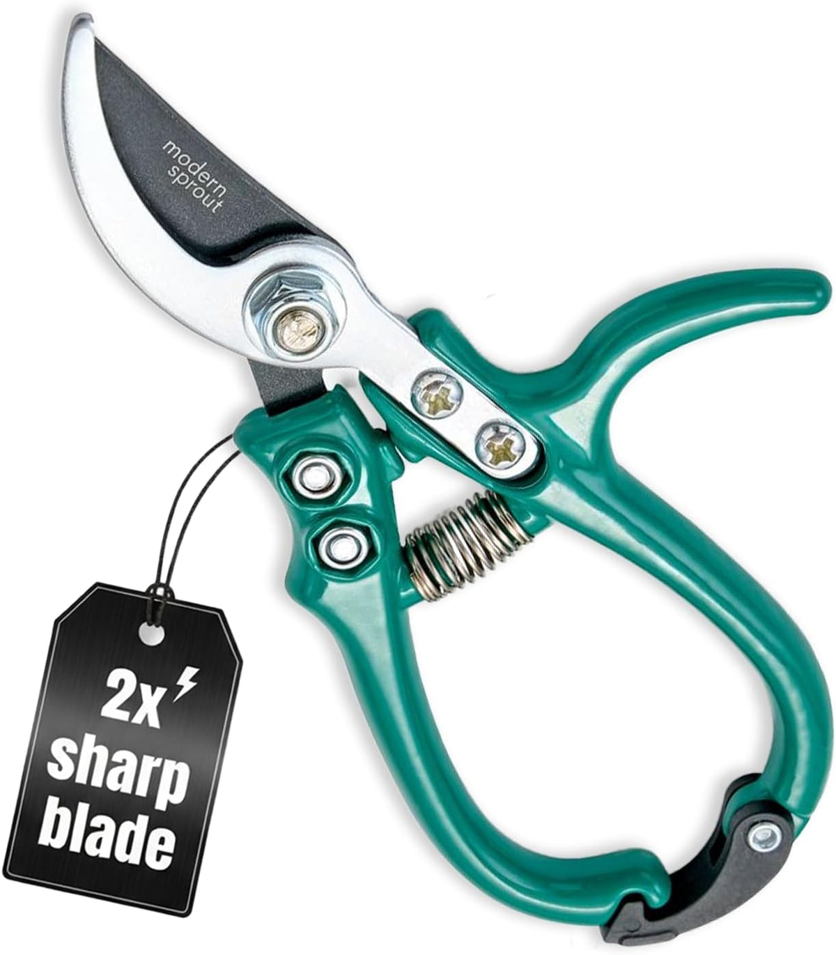 Modern Sprout Hand Pruners - Lightweight Pruning Shears W/Easy Lock- Gardening Scissors - Bypass