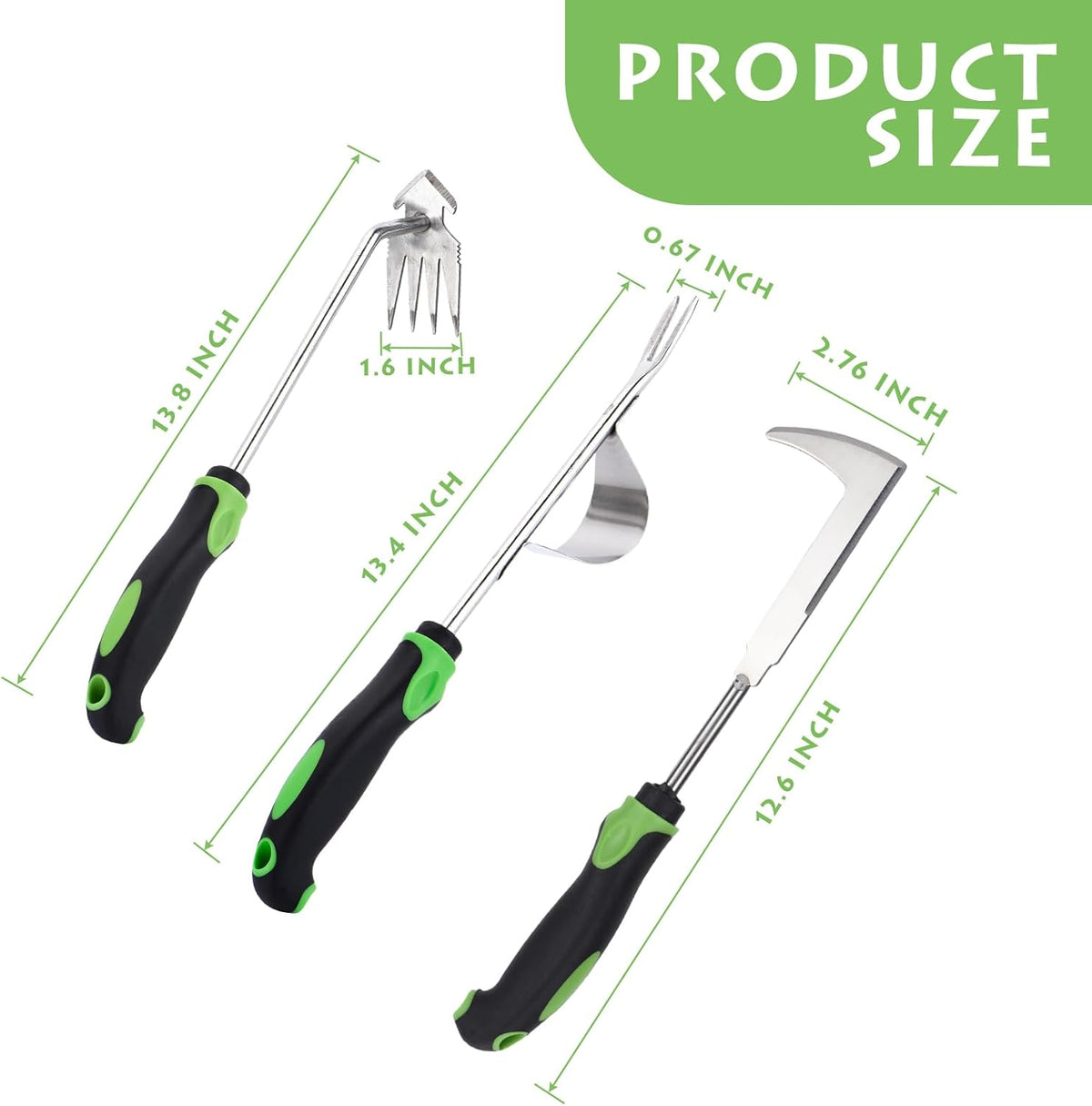 Weed Puller Tool 3pcs, 2025 New Portable Weeder Tool, Weeding Tool with Stainless Steel, Garden