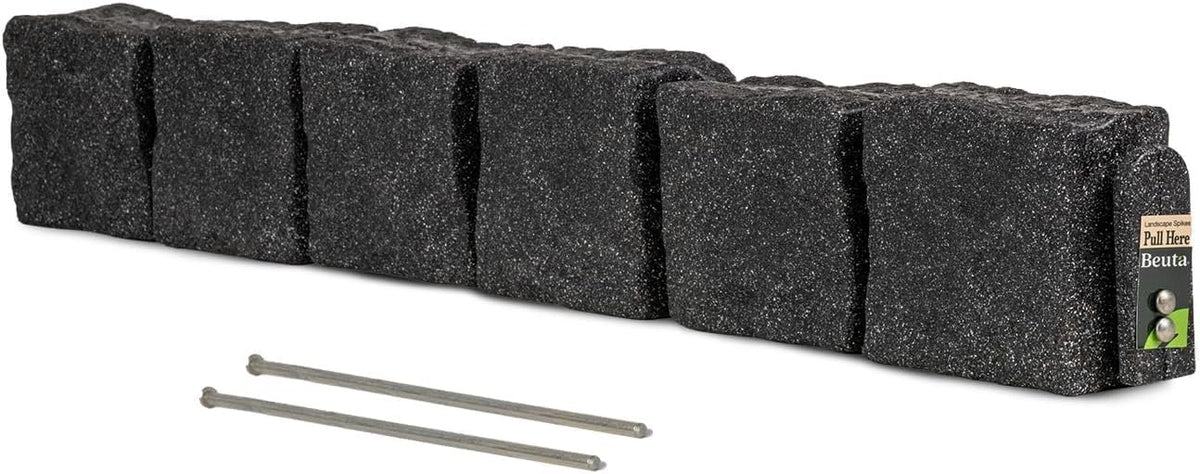 Beuta Landscape Edging | Garden Edging Border | Faux Stone Blocks for Lawn Edging, Flower Beds &