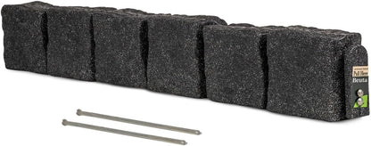 Beuta Landscape Edging | Garden Edging Border | Faux Stone Blocks for Lawn Edging, Flower Beds &