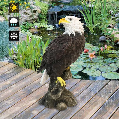 Garden Decor Sculptures Statues Outdoor, Bald Eagle Statue Christmas Animal Decoration, Home Patio