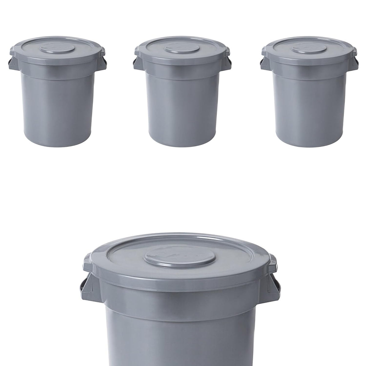 PRO&Family 20 Gallon Trash Can with Lid Round Ingredient Storage Containers Recycling Bin Kitchen