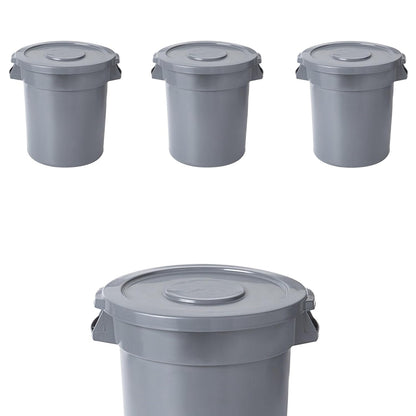 PRO&Family 20 Gallon Trash Can with Lid Round Ingredient Storage Containers Recycling Bin Kitchen