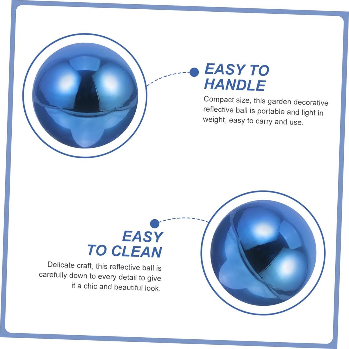 STOBAZA Polished Stainless Steel Gazing Ball Reflective Hanging Garden Ornament for Outdoor Indoor