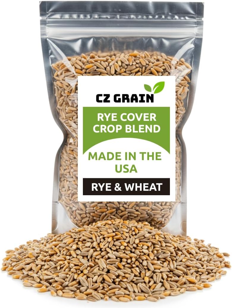 Rye Grass Seed - Fast Growing and Hardy Grass, Cover Crop, Food Plot. Grazing Pasture Seeds (50