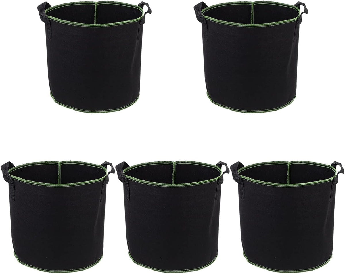 DOITOOL 5 Pack 4 Gallon Plant Grow Bags, Nonwoven Plant Fabric Pots with Handles