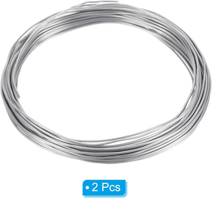 PATIKIL 1.0mm Bonsai Training Wire, 2 Rolls Floral Wire Stems Anodized Aluminum Tree Wire 65.6 Feet