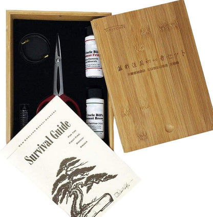 Starter Bonsai Tool Kit - Survival Guide + Set Includes: Butterfly Pruning Shears, Bottle Uncle
