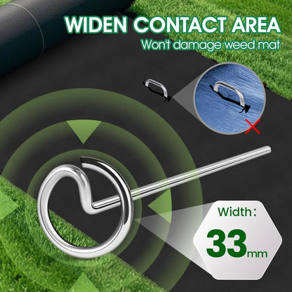 300pcs Landscape Fabric Pins, Bold 8 Gauge Galvanized Steel Garden Staples, Tent Stakes Landscape