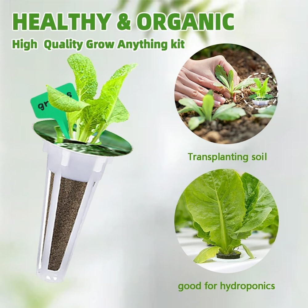 90pcs Hydroponic Seed Pod Kit Include 30pcs Plant Replacement Basket Containers,30 Grow Domes and