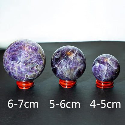 5-6cm/1.96-2.36inch Natural Amethyst Sphere Crystal Ball Hand Polished Decorative Sphere Healing