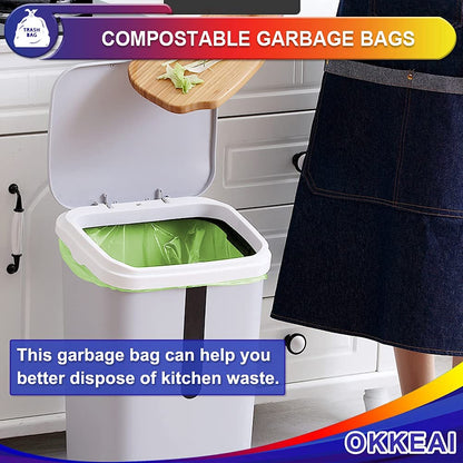 OKKEAI 3 Gallon Small Trash Bags 100 Counts Small Trash Can Liners Garbage Bags Mini 10L
