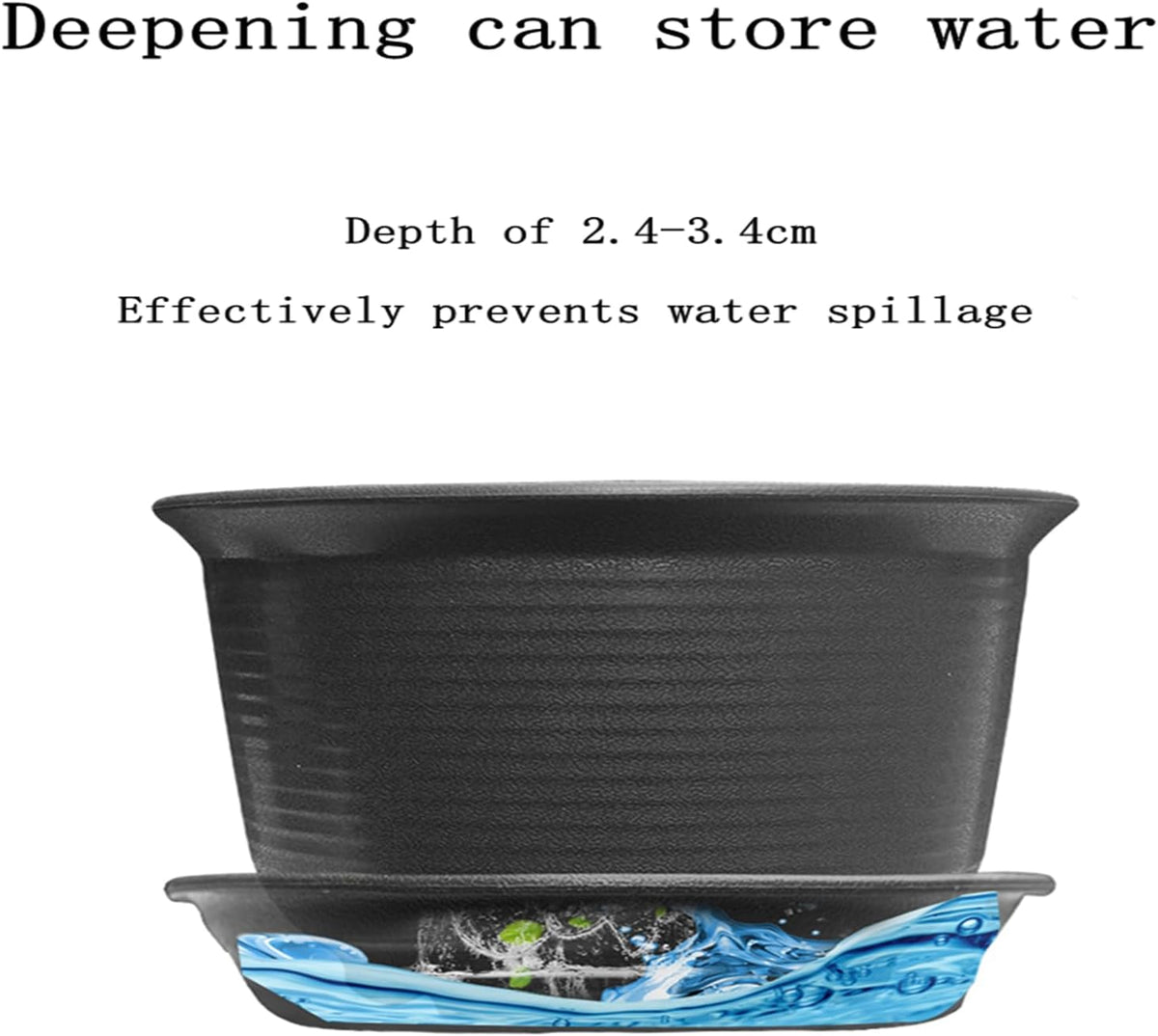 12 Pack Plant Saucer 8 10 12 Inch Plastic Plant Tray, Sturdy and Durable Flower Pot Container