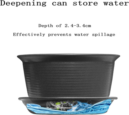 12 Pack Plant Saucer 8 10 12 Inch Plastic Plant Tray, Sturdy and Durable Flower Pot Container