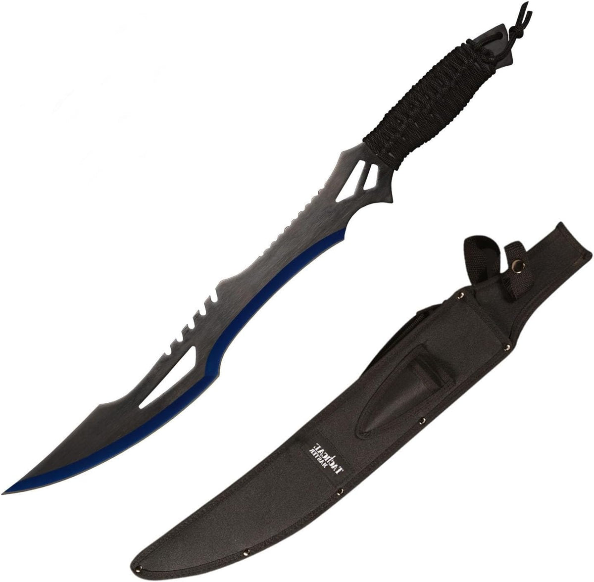 Sword Machete with Nylon Sheath and Lanyard Jungle Hunter Machete for Outdoor Adventure