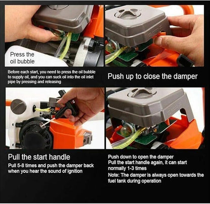 85cc Post Hole Digger 2-Stroke Petrol Gas Powered Earth Digger with 3 Auger Bits (4" 8" 12") + 2