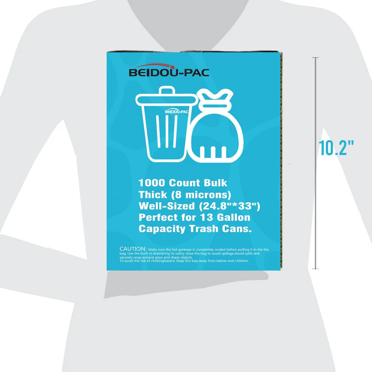 Trash Bags 13 Gallon, 1000 Count Bulk Value Pack, Clear Plastic Recycling Garbage Bags