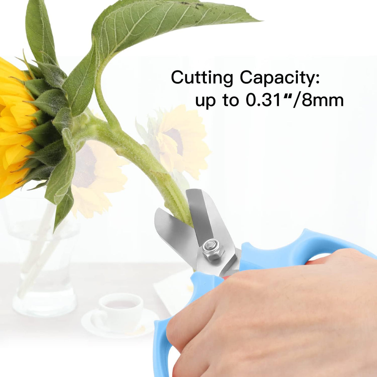 Housolution Flower Scissors, Strong Floral Shears, Premium Steel Garden Pruning Shears Floral