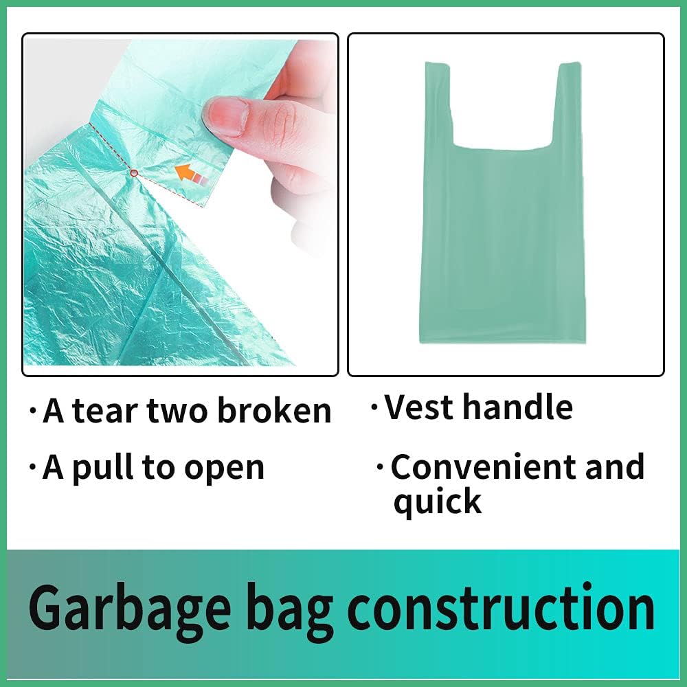 Trash Bags, 5 Rolls/100 Counts Small Garbage Bags for Office, Kitchen,Bedroom Waste Bin,Colorful