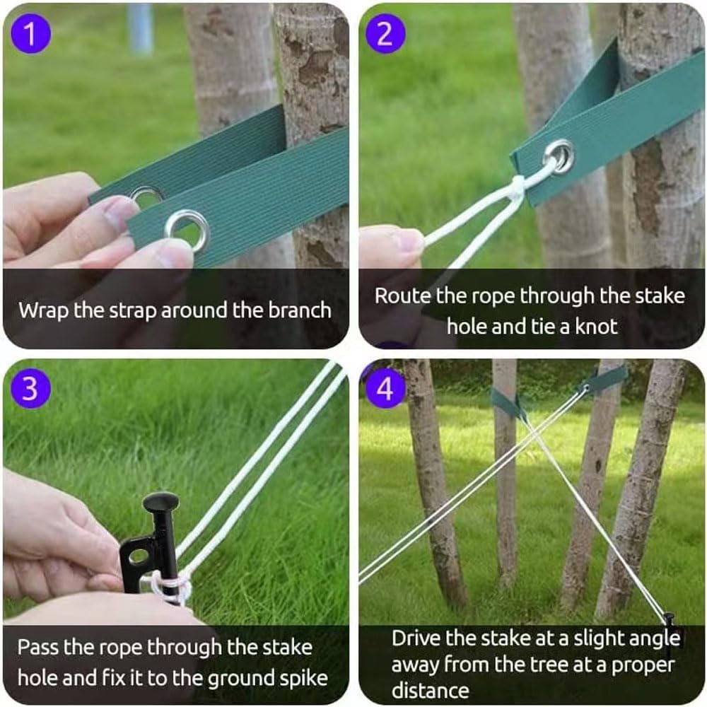 Heavy Duty Steel Tree Stake Kits Tree Stakes and Supports for Leaning Trees Tree Staking and