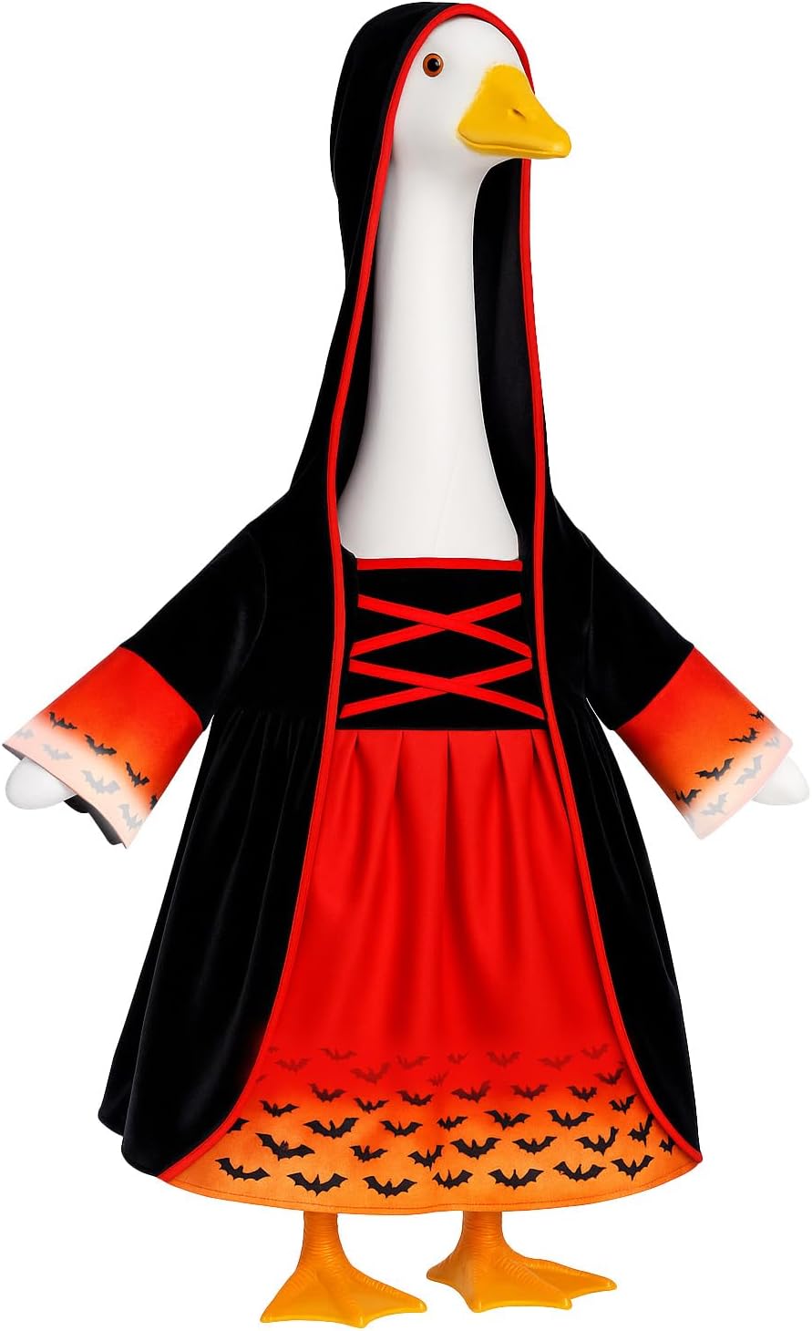 Halloween Goose Outfit Witch Lawn Porch Goose Clothes Fall Halloween Geese Costume for 23" Geese
