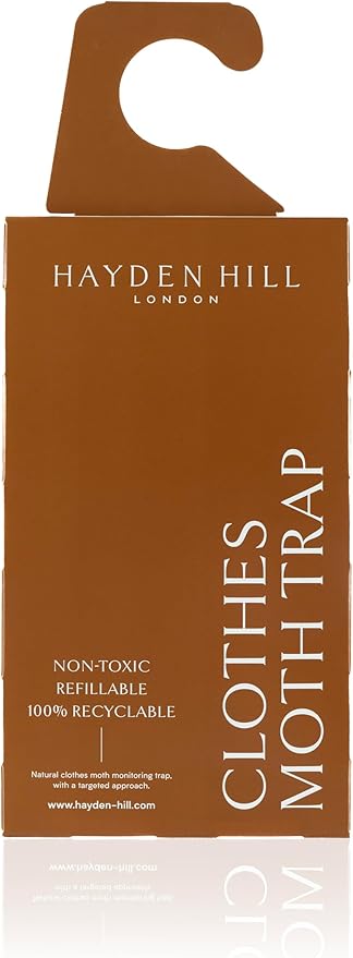 Hayden Hill Moth Traps for Clothes & Closets - 3-Pack - Refillable and Odor-Free Moth Traps for