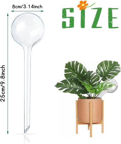 12 Pcs Large Plastic Self-Watering Bulbs,Clear Automatic Watering Globes,Clear Automatic Watering