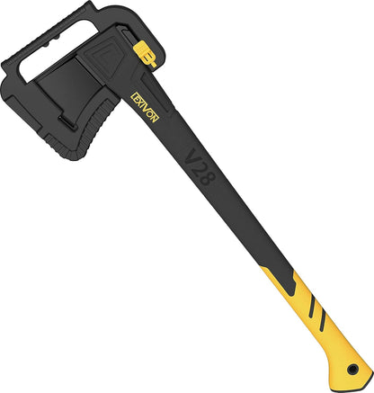LEXIVON V28 Chopping Axe, 28-Inch Lightweight Fiber-Glass Composite Handle & Ergonomic TPR Grip |