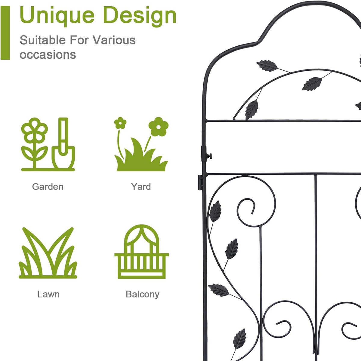 hogardeck Metal 60 * 18in Garden Trellis 2-Packs for Climbing Plants Flowers Vegetables Planting