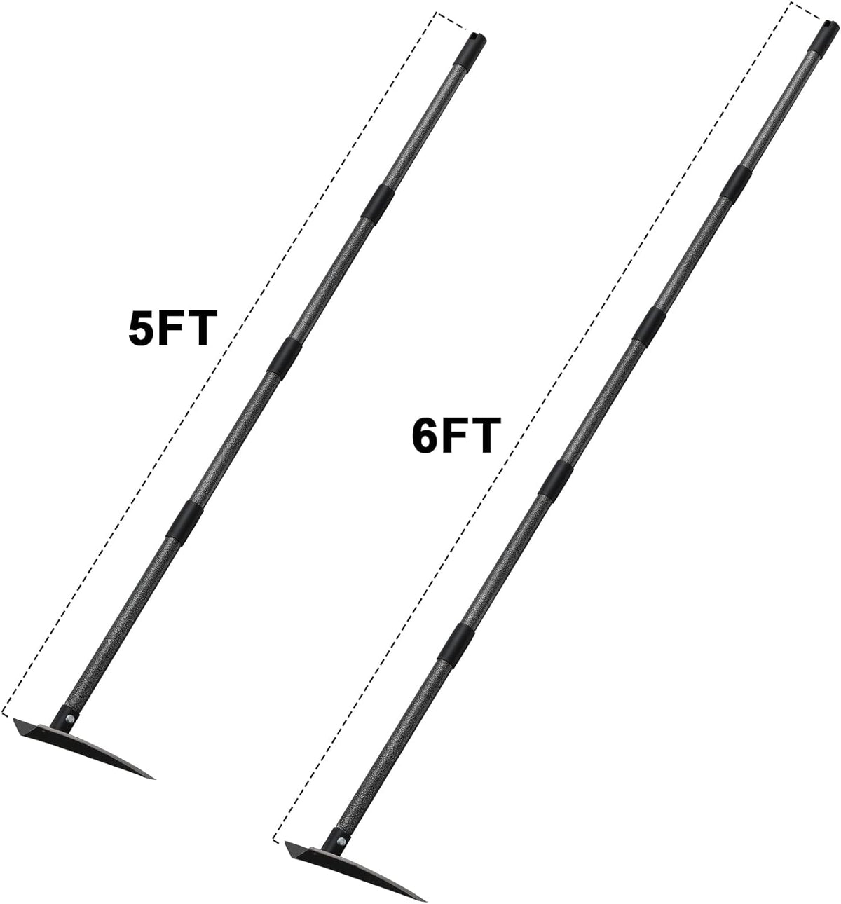 SANDEGOO Hoe Garden Tool,60 Inch Garden Hoe Triangle Gardening Hoe with Sharp Blade for