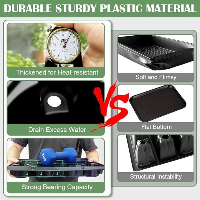 12 Cell Round Nursery Pot Trays Thickened Durable Seedling Pots Shuttle Carrying Trays for Holding