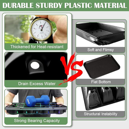12 Cell Round Nursery Pot Trays Thickened Durable Seedling Pots Shuttle Carrying Trays for Holding