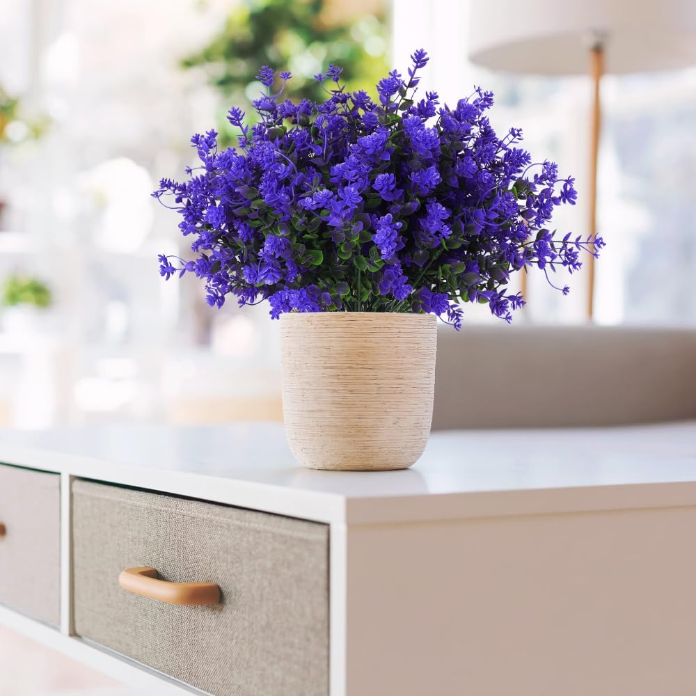 RECUTMS Fake Outdoor Flowers Artificial Flowers Plants for Window Boxes Spring Outdoor Home