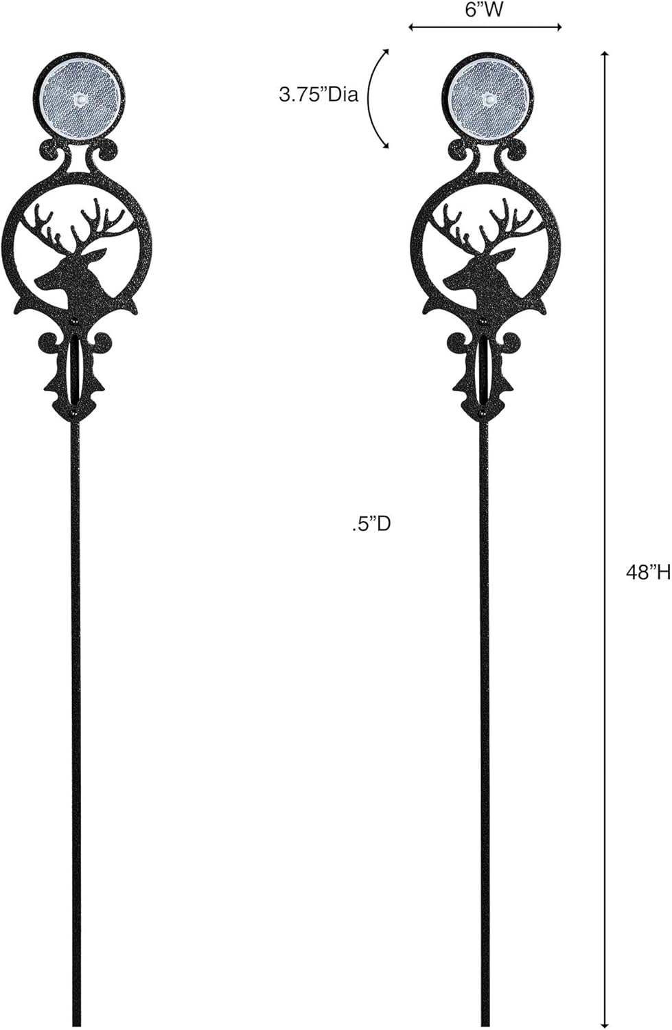Touch of Class Pathways Reflective Driveway Marker Stake Set of Two for Outdoor Use | Buck Deer