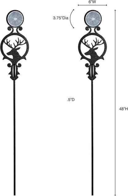 Touch of Class Pathways Reflective Driveway Marker Stake Set of Two for Outdoor Use | Buck Deer